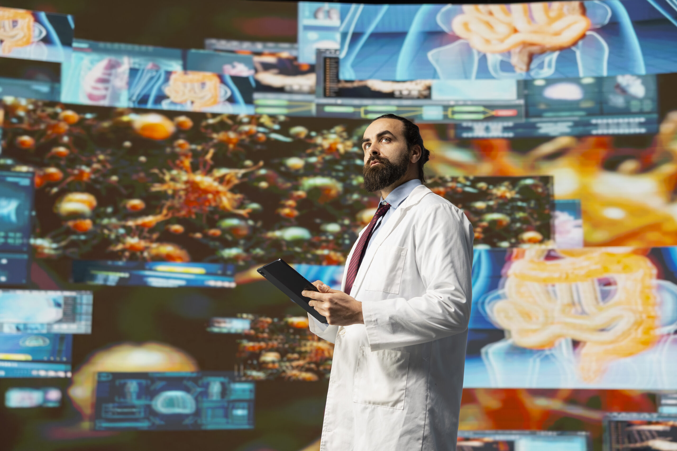 Modern specialist leverages virtual tools for diagnostics and patient analysis